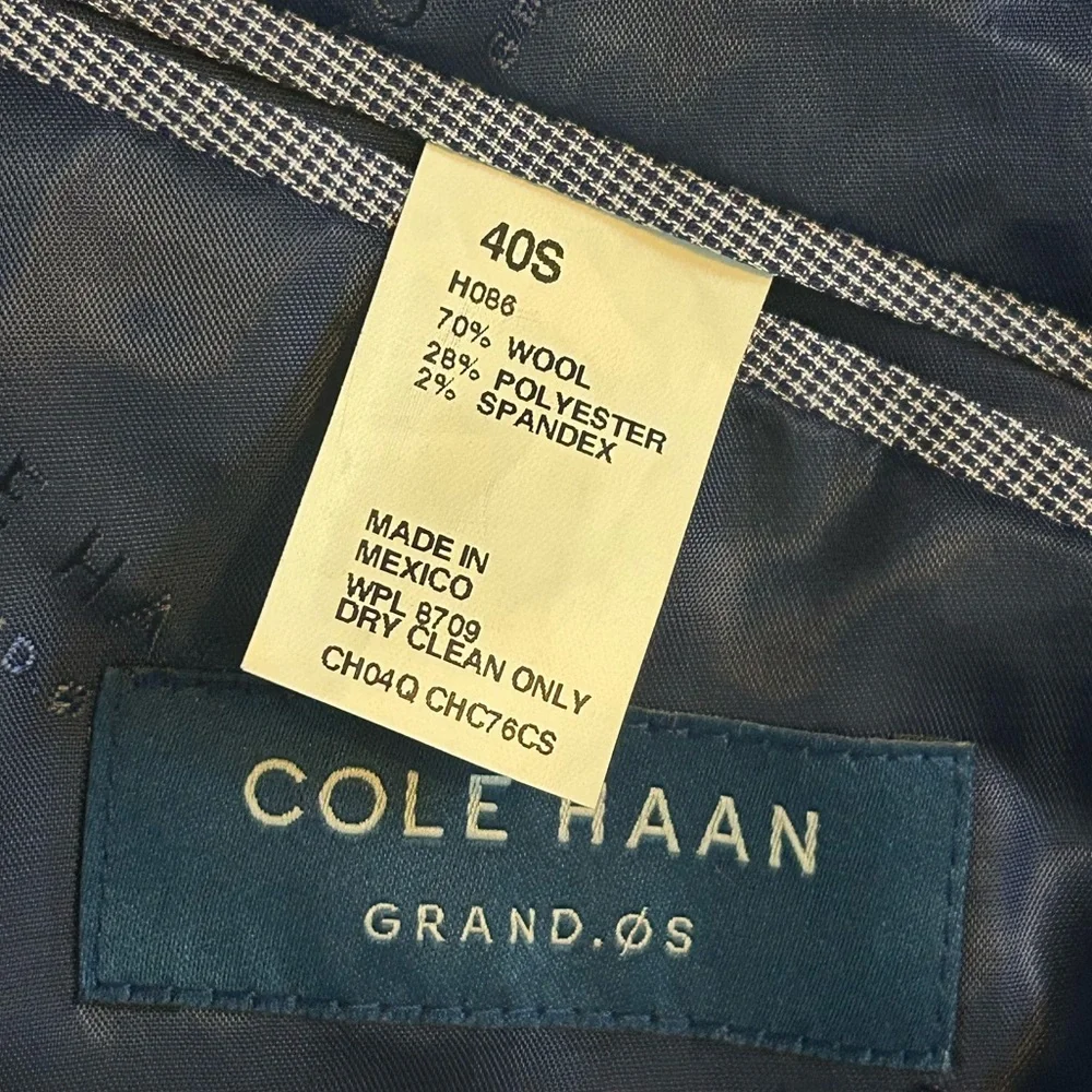Cole Haan Blue Sport Coat Wool Blend